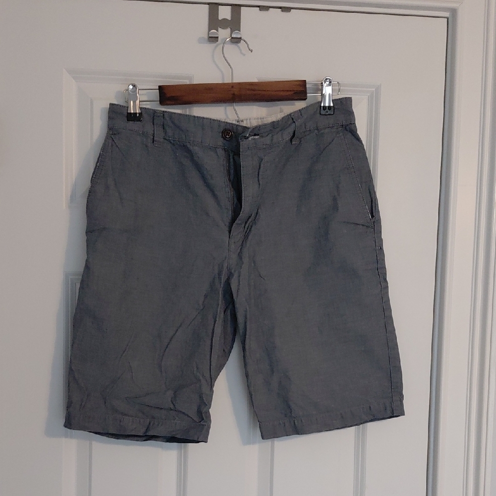 Dockers Men's Gray Flat-Front Shorts, Size 30